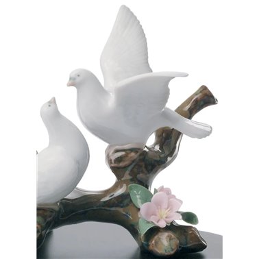 Figure Pigeons in cherry tree