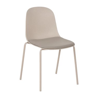 SILLA BEIGE PP-METAL...