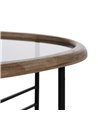 MESA CENTRO NATURAL-NEGRO MADERA-METAL 76 X 81 X 38 CM