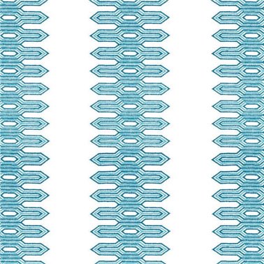 Nola Stripe Embroidery Aqua W720811