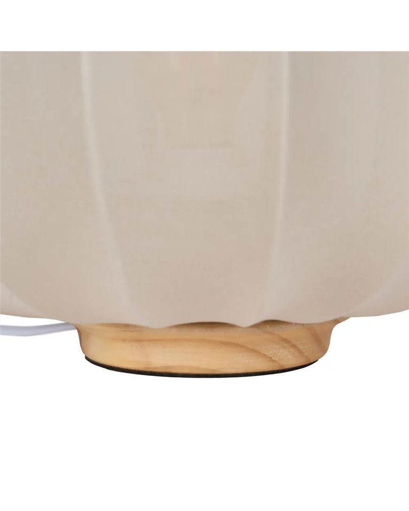 LÁMPARA MESA NATURAL-BEIGE METAL-TEJIDO 31,50 X 31,50 X 24,5