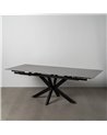 MESA EXTENSIBLE GRIS-NEGRO 170 X 90 X 76 CM