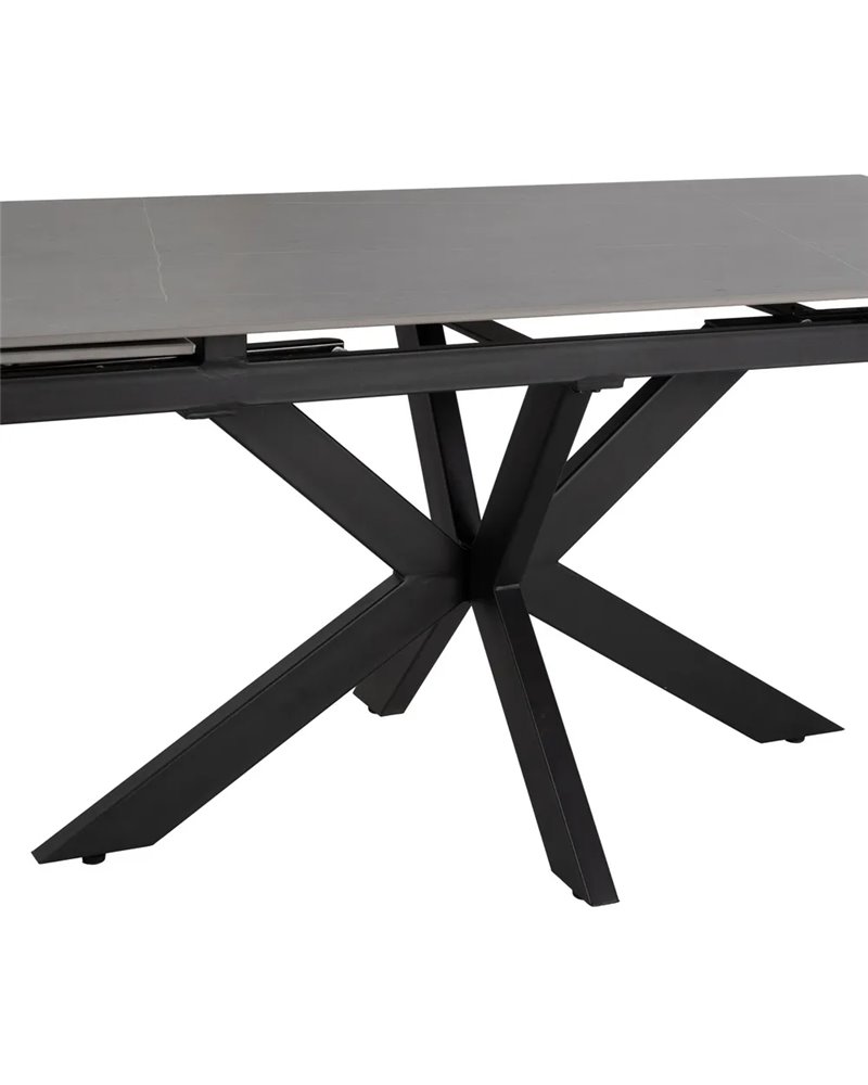 MESA EXTENSIBLE GRIS-NEGRO 170 X 90 X 76 CM