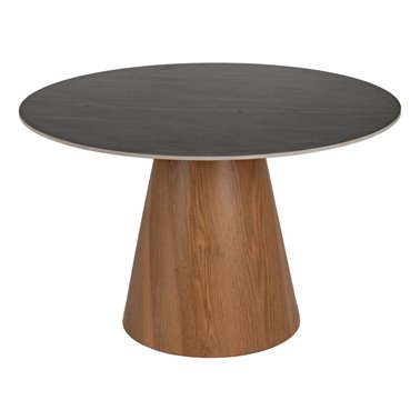 DINING TABLE BLACK-BROWN...