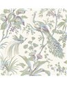 Peacock Toile Green and Plum AT57829