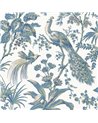 Peacock Toile Blue and Green AT57830