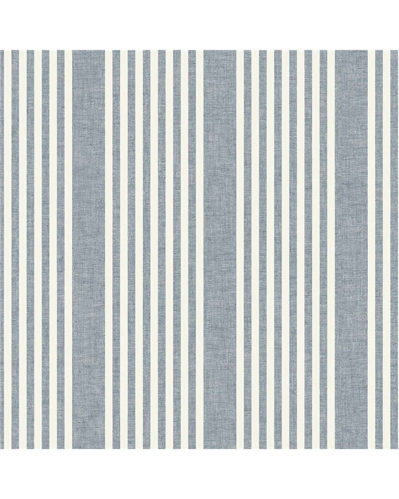 French Linen Stripe Navy MF4768